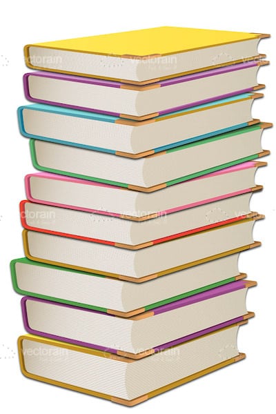 Pile of Books in Various Colours